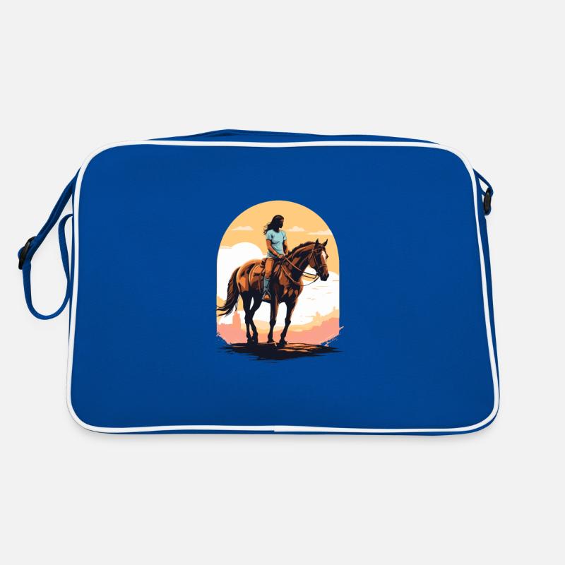 Design esthétique de cavalier de cheval Sac Retro
