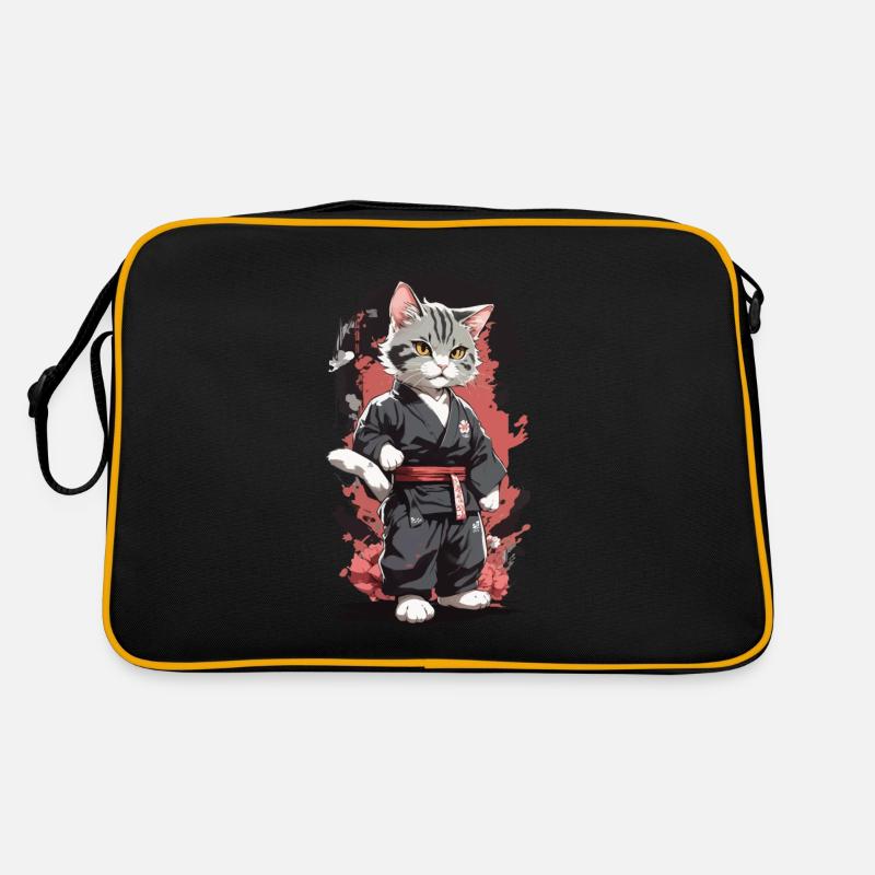 Karaté Chat Arts Martiaux Drôle Autodéfense Sac Retro