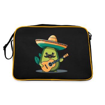 Avocado Mariachi Mexico Music Fiesta - Retro Bag - black/gold - Back