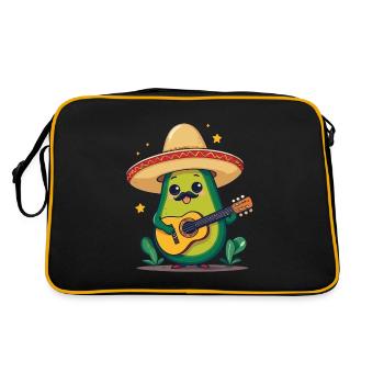 Avocado Mexican Mariachi Guitar Fiesta - Retro Bag - black/gold - Back