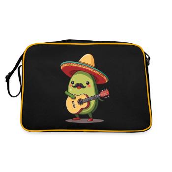 Avocado Mexican Mariachi Guitar Fiesta - Retro Bag - black/gold - Back