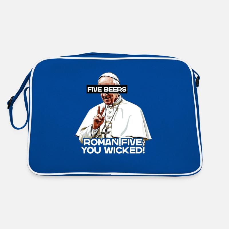 Beer Lover Pope Orders Five Beers With Humor Retro Bag
