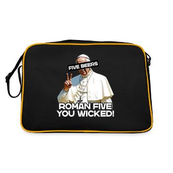Cinq bières romaines, impies - Sac Retro - noir/or - Dos