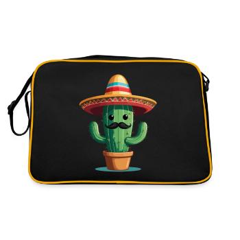 Cactus Fiesta Cactus Avec Sombrero Drôle - Sac Retro - noir/or - Dos