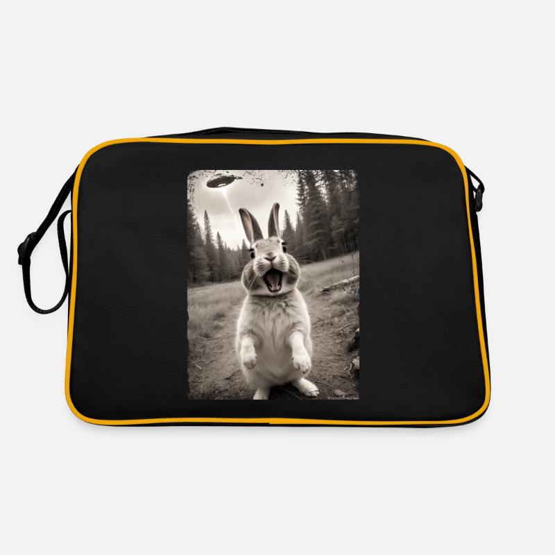 Funny Bunny Selfie Alien Spaceship Retro Bag