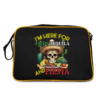 Funny Fiesta Saying Mexican Holiday - Retro Bag - black/gold - Back