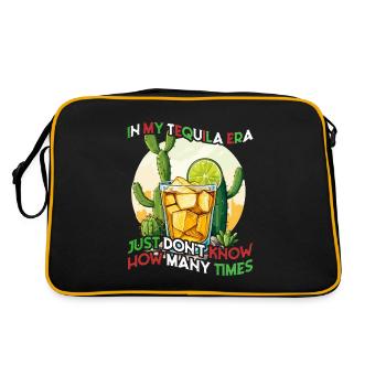 Lustige Tequila Era Cinco De Mayo Ikonisch - Retro Tasche - Schwarz/Gold - Hinten