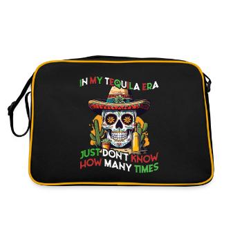Lustige Tequila Era Cinco De Mayo Mexiko Design - Retro Tasche - Schwarz/Gold - Hinten