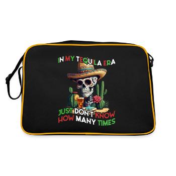Lustige Tequila Era Cinco De Mayo Mexiko - Retro Tasche - Schwarz/Gold - Hinten