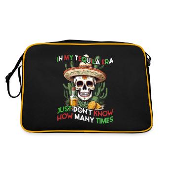 Lustige Tequila Era Cinco De Mayo Mexiko - Retro Tasche - Schwarz/Gold - Hinten