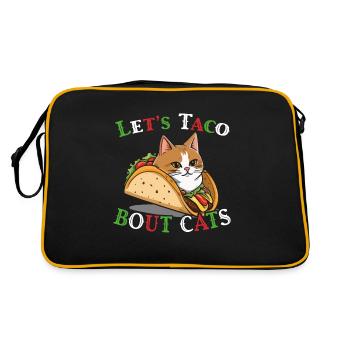 Taco Cats Saying Cinco De Mayo Mexican - Retro Bag - black/gold - Back