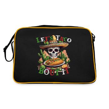 Funny Taco Saying Cinco De Mayo Mexican - Retro Bag - black/gold - Back