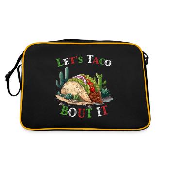 Drôle de tacos disant nourriture mexicaine Cinco de - Sac Retro - noir/or - Dos