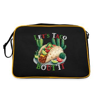 Funny Taco Saying Cinco De Mayo Mexican - Retro Bag - black/gold - Back