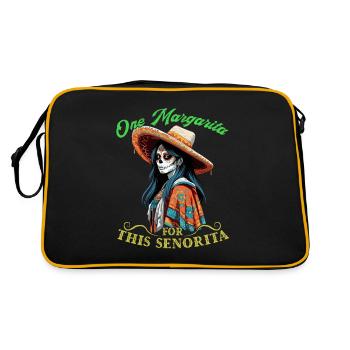 Design amusant de Margarita pour Cinco de Mayo - Sac Retro - noir/or - Dos