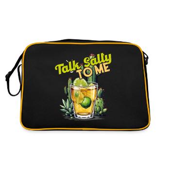 Lustiger Tequila Spruch Cinco De Mayo Design - Retro Tasche - Schwarz/Gold - Hinten