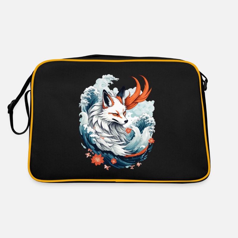 Japanese Kitsune Fox Anime Kawaii Fox Ghost Retro Bag