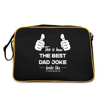 Meilleur papa blague drôle papa style parfait - Sac Retro - noir/or - Dos