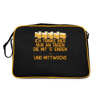 Drinking on weekdays for avid beer drinkers - Retro Bag - black/gold - Back