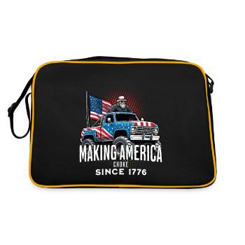 L’Amérique suffoque depuis 1776 4 juillet - Sac Retro - noir/or - Dos