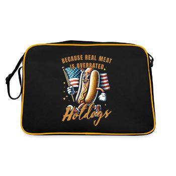 Funny meat pun in - Retro Bag - black/gold - Back