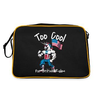 Fier Licorne des États-Unis Pas de règles britanniques Heureux 4ème - Sac Retro - noir/or - Dos