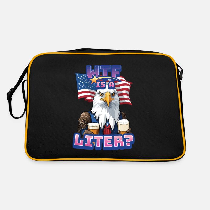 WTF is Liter Eagle with Beer Funny Metric Pun Retro Bag