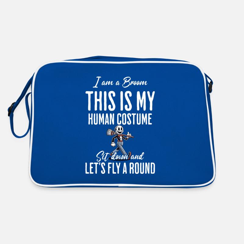 Lustige Halloween Hexe Flieg Mit Mir Bin Ein Besen Retro Tasche