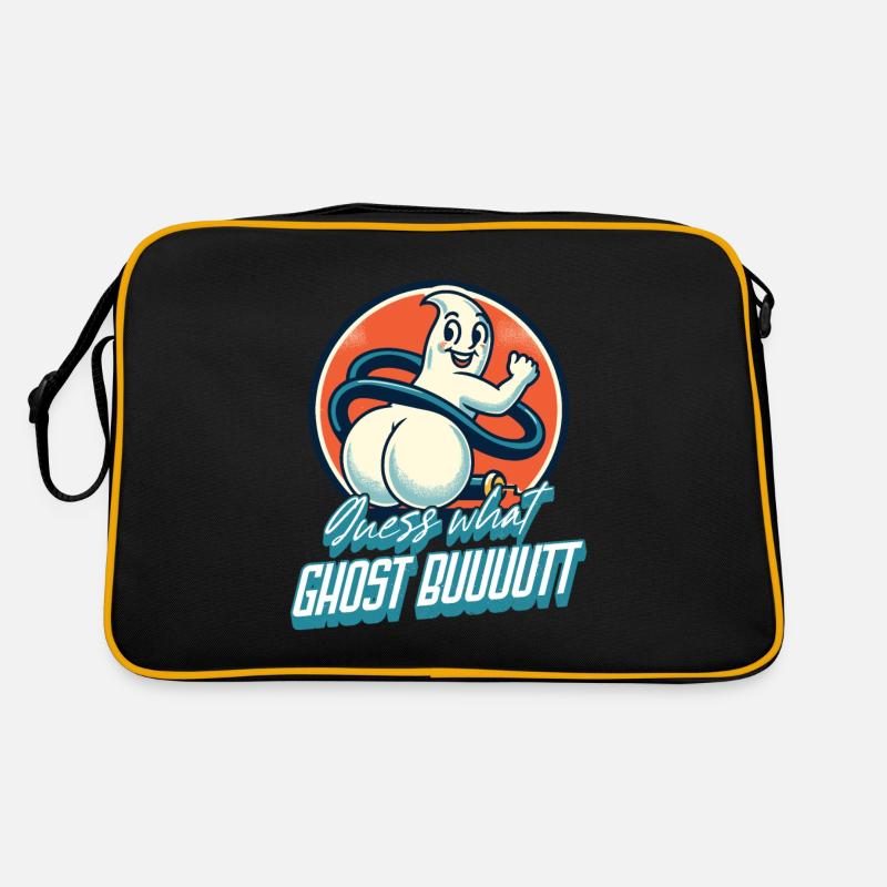 Guess What Ghosts Butt Funny Ghosts Saying Retro Bag