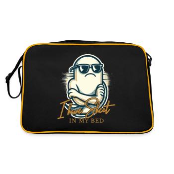 Unheimlich Lustiger Geister Spruch i have sheet - Sac Retro - noir/or - Dos