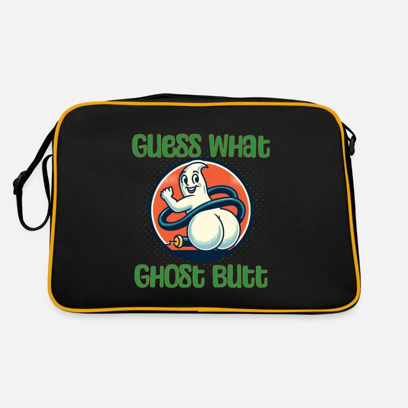 Guess What Ghosts Butt Funny Ghosts Saying Retro Bag