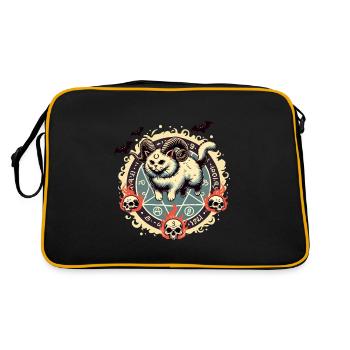 Mignon Lucifer chat drôle chats invocation - Sac Retro - noir/or - Dos