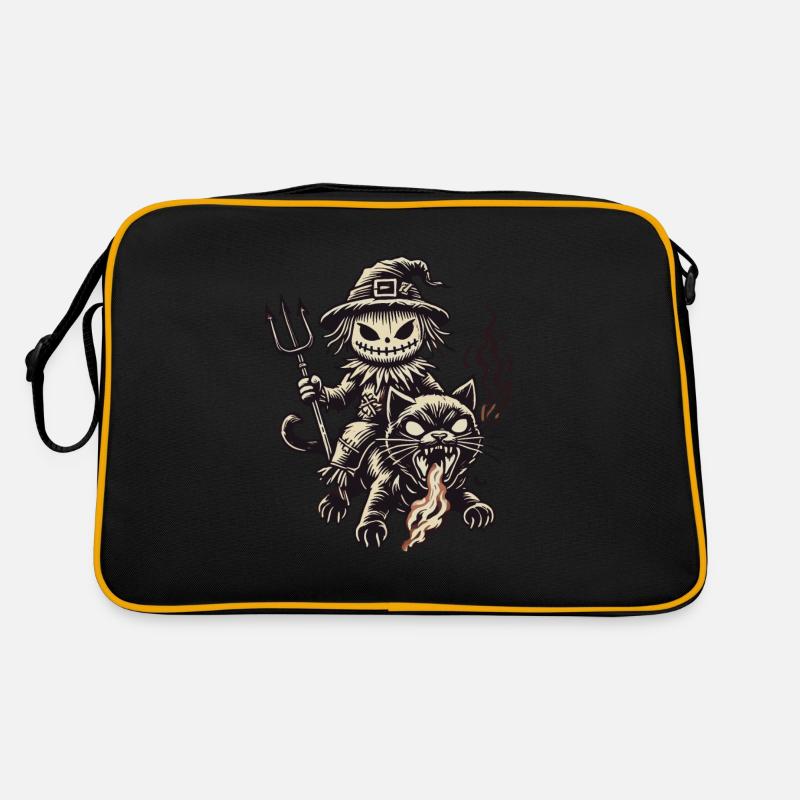 Creepy Devil Cat Dark Cats Design Retro Bag