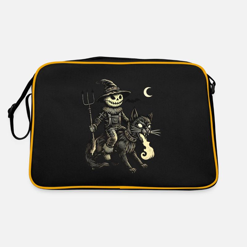 Creepy Devil Cat Dark Cat Rider Sac Retro