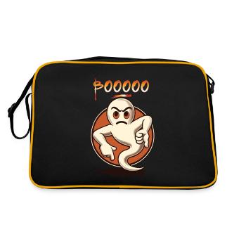 Booing Ghost Funny Ghost Design Word Game - Retro Bag - black/gold - Back