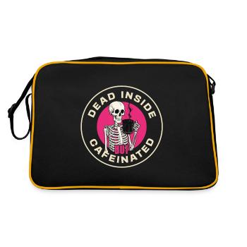 Coffee Halloween Skeleton Coffee Lover Saying - Retro Bag - black/gold - Back