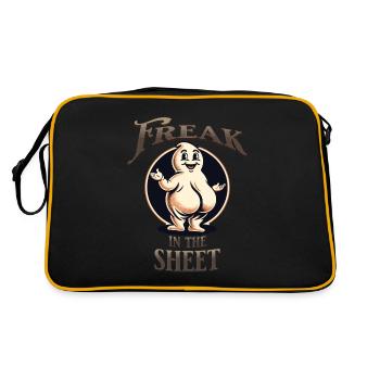 Freak Under The Sheet Drôle Ghost Design - Sac Retro - noir/or - Dos