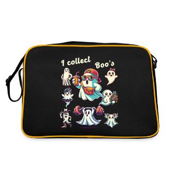 Funny Ghost Collectible Vintage Retro Design - Retro Bag - black/gold - Back