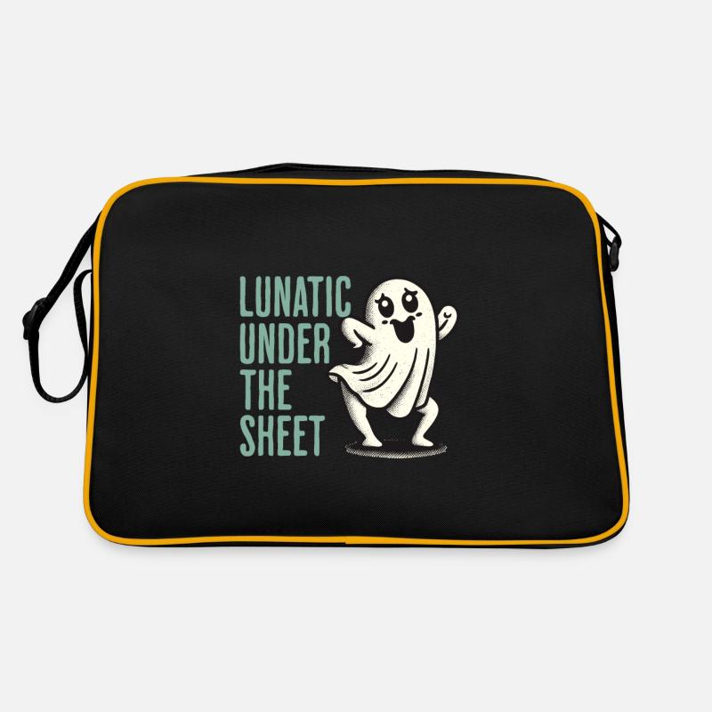 Lunatic Under The Sheet Funny Ghost Design Retro Bag