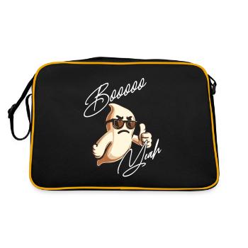 Boo yes Ghost Funny Saying Design - Retro Bag - black/gold - Back