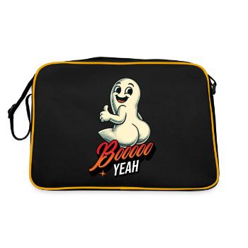 Boo Yeah Fantôme Drôle Dire Design - Sac Retro - noir/or - Dos