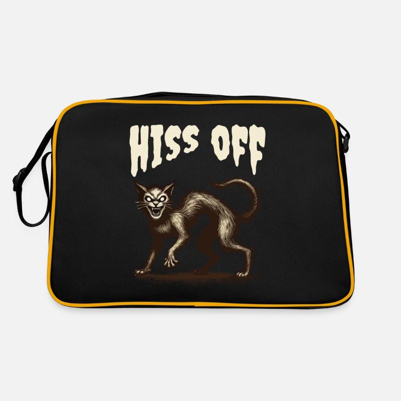 sifflement de chat effrayant illustration Sac Retro