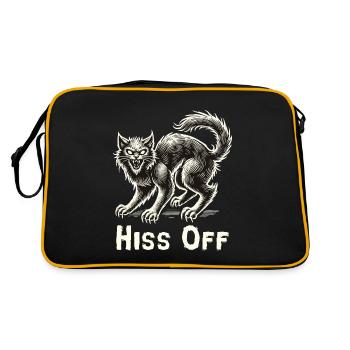 Cat Lover Halloween Hiss Off - Retro Bag - black/gold - Back