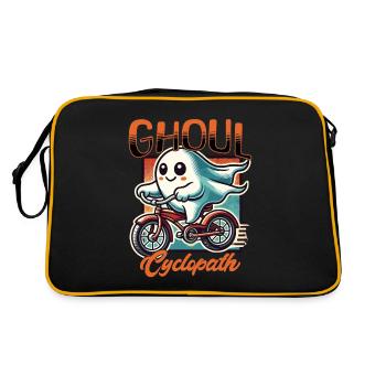 Goule Cyclopathe Drôle Fantôme Conducteur - Sac Retro - noir/or - Dos