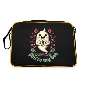 You're my boo ghost love - Retro Bag - black/gold - Back