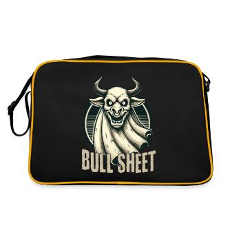 Feuille de taureau illustration amusante avec taureau - Sac Retro - noir/or - Dos