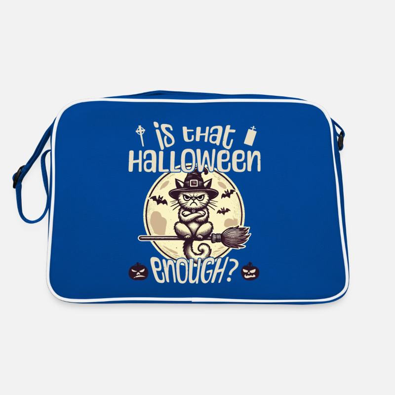 Is Halloween enough witch cat Retro Bag