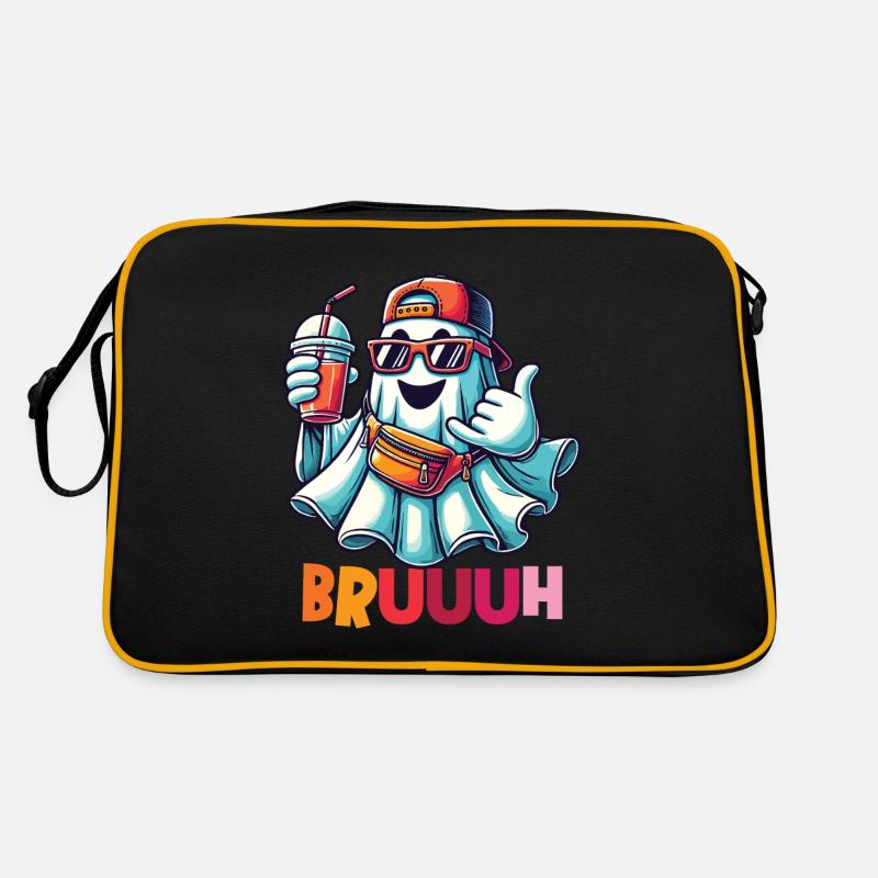 Ghost with Broth Attitude for Cool Ghosts Retro Bag