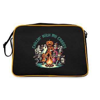 Halloween fun with my creeps - Retro Bag - black/gold - Back