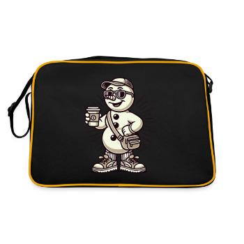 Funny Snob Snob Christmas Time Sarcasm - Retro Bag - black/gold - Back